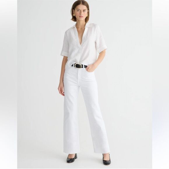 J Crew Slim Wide Leg Jeans 32 - Picture 3 of 15